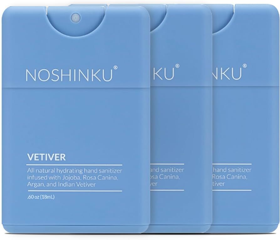 Noshinku Pocket Hand Sanitizer | Bundle (Vetiver Refillable (3-Pack)) | Amazon (US)
