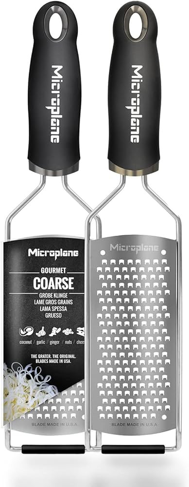 Microplane Gourmet Series Coarse Cheese Grater, 1 Count (Pack of 1), Silver | Amazon (US)