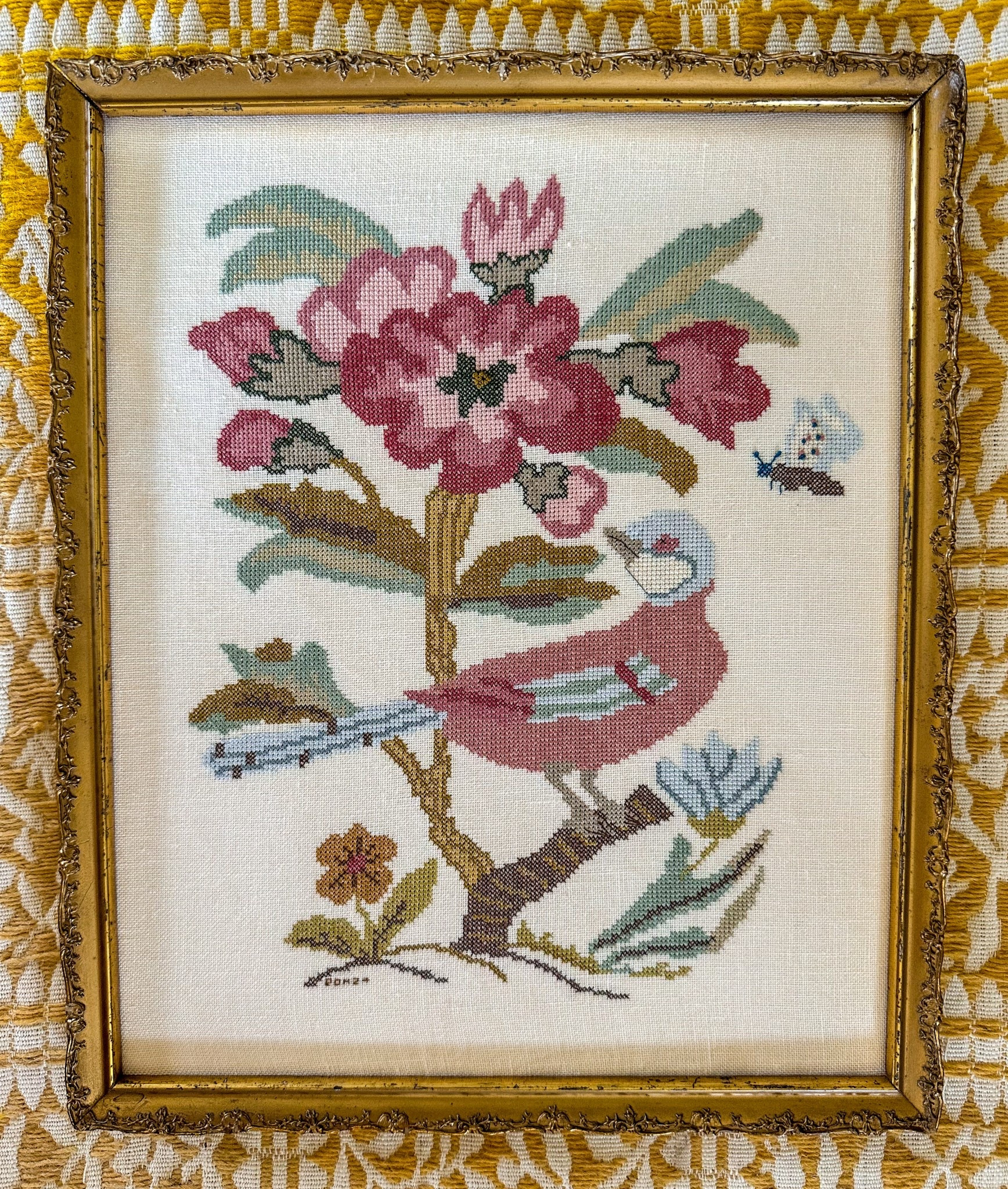 The Visitor 🐦🦋
.
Introducing a new reproduction crossstitch pattern now available on my Etsy site. 
•
I instantly feel in love with the dainty bird, the enormous bloom centered and the little visitor flying in. This design was originally an embroidery one and I decided to reproduce it for everyone to enjoy stitching 🧵
.
I truly hope you love this new pattern and have so much fun stitching her up. Now available in instant download or paper form. Love y’all mucho - xx 🫶🏻
.
PATTERN DETAILS BELOW: 
.
Floss- DMC 
Fabric - 32 Count - Be Stitch Me - One More Reproduction- Belfast Linen
.
.
#reproduction #antiquedecor #walldecor #birdcrossstitch #birdpattern #stitcher #flosstube #oneofakindart #culpeperva #craftersgonnacraft #dmcthreads #dmcembroidery #linen #createdtocreate #crossstitch_inspiration #crossstitchlove #howitsmade #etsyhandmade #cottagecoreaesthetic #cottagedecor

#LTKFindsUnder50 #LTKSeasonal #LTKGiftGuide