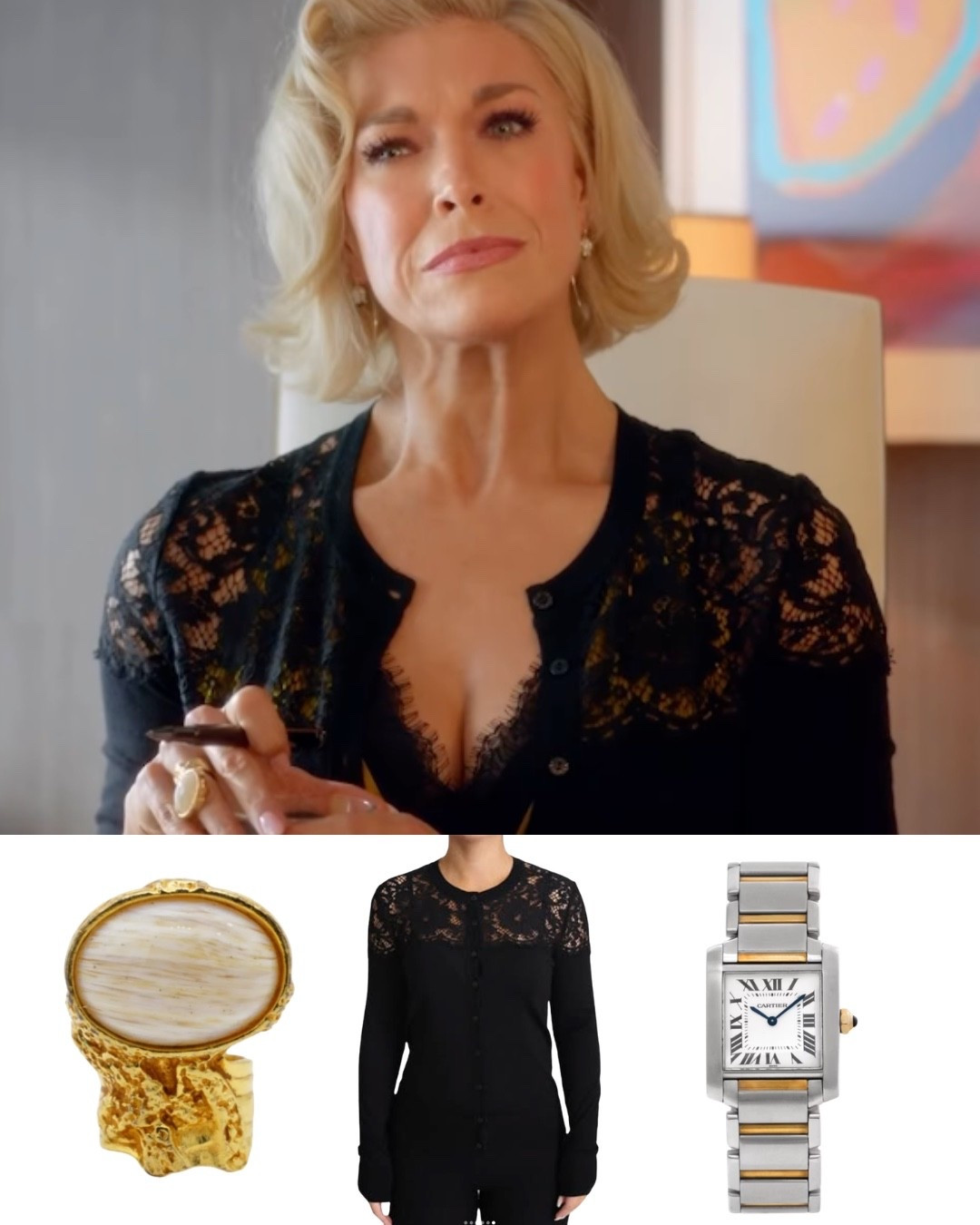 Rebecca Welton’s black lace cardigan on Ted Lasso season 4 teaser

#LTKMothersDay #LTKOver40 #LTKWorkwear