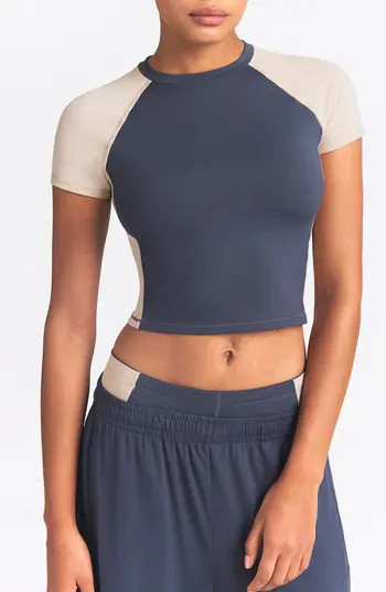 Crop Short Sleeve Baseball T-Shirt | Nordstrom