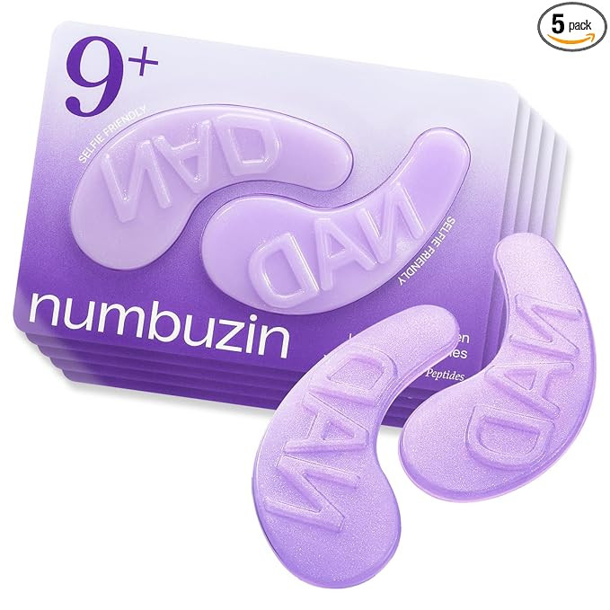 numbuzin No.9 Eye Patches, NAD+ Collagen Jelly Eye Masks with Peptides, Caffeine & Niacinamide, C... | Amazon (US)