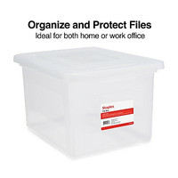TR57620 Letter & Legal Size Clear Hanging File Box With Snap Lid | Instacart