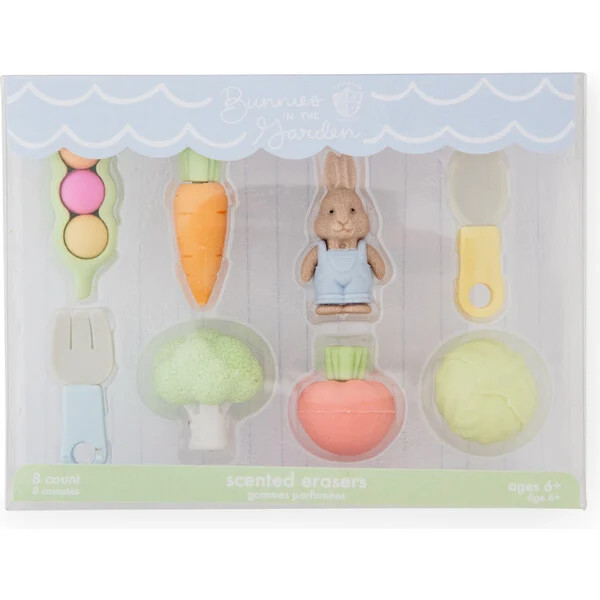 Bunnies In The Garden Eraser Set | Maisonette