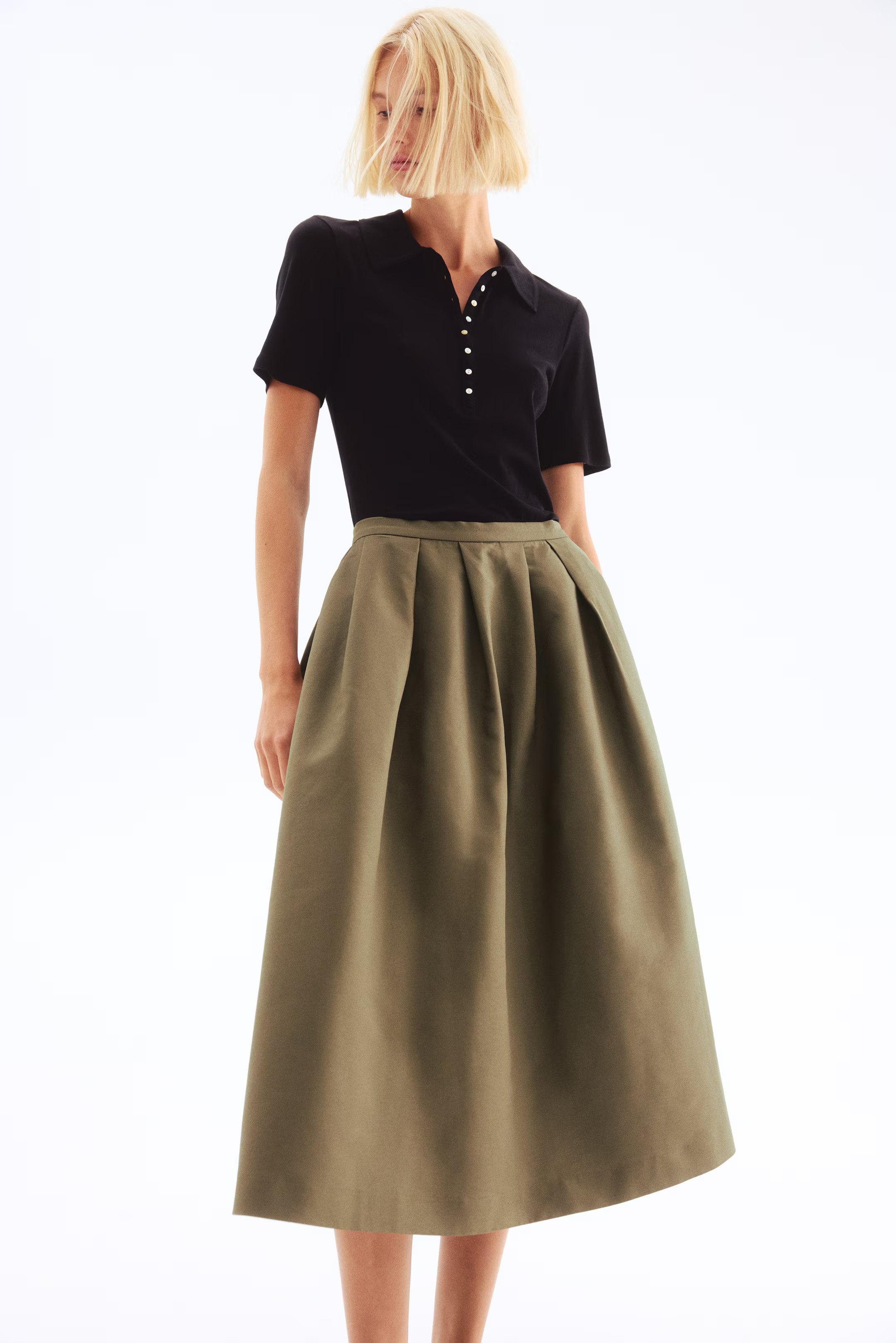 A-line midi skirt | H&M (UK, MY, IN, SG, PH, TW, HK)