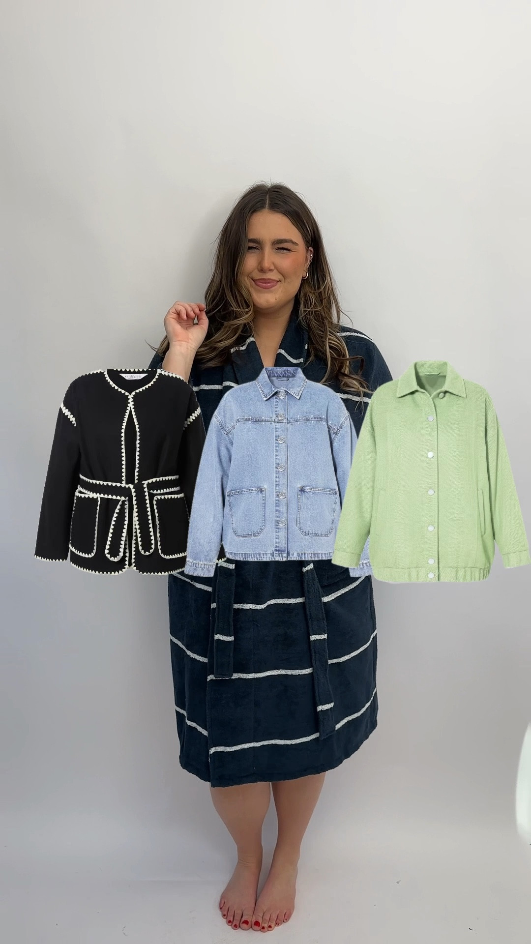 Wearing size 16/18 but size 20/22 in the jackets for an oversized fit. Code ksulla for 35% off !!! 

#LTKPlusSize #LTKMidsize #LTKWorkwear