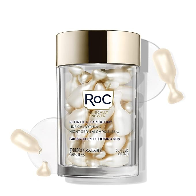 RoC Retinol Correxion Anti-Aging Wrinkle Night Serum, Retinol Serum for Face, Daily Treatment for... | Amazon (US)