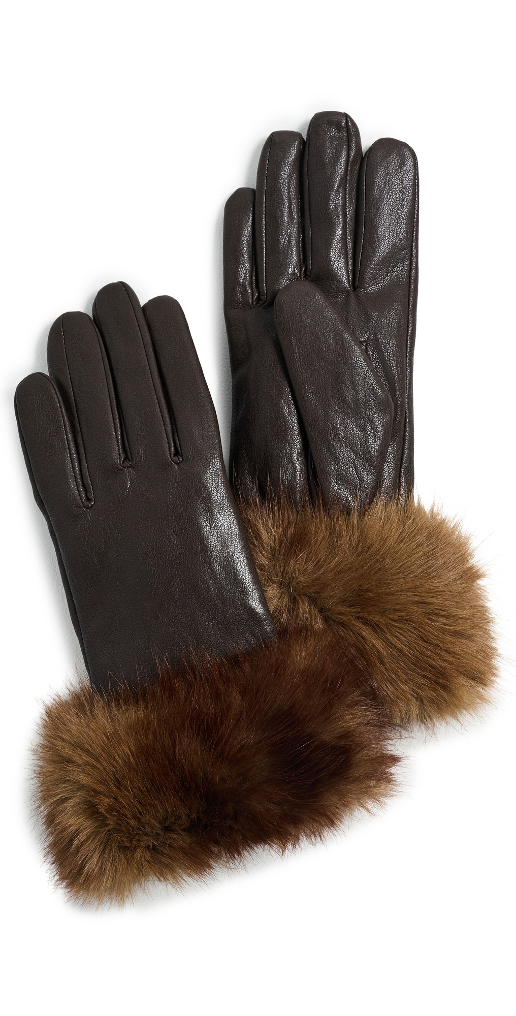 Apparis Betty Mink Gloves Brown/Mink S/M | Shopbop