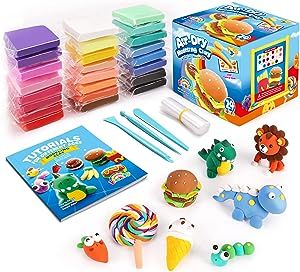 Sago Brothers Air Dry Clay, 24 Colors Modeling Clay for Kids, Molding Magic Clay for Slime add in... | Amazon (US)