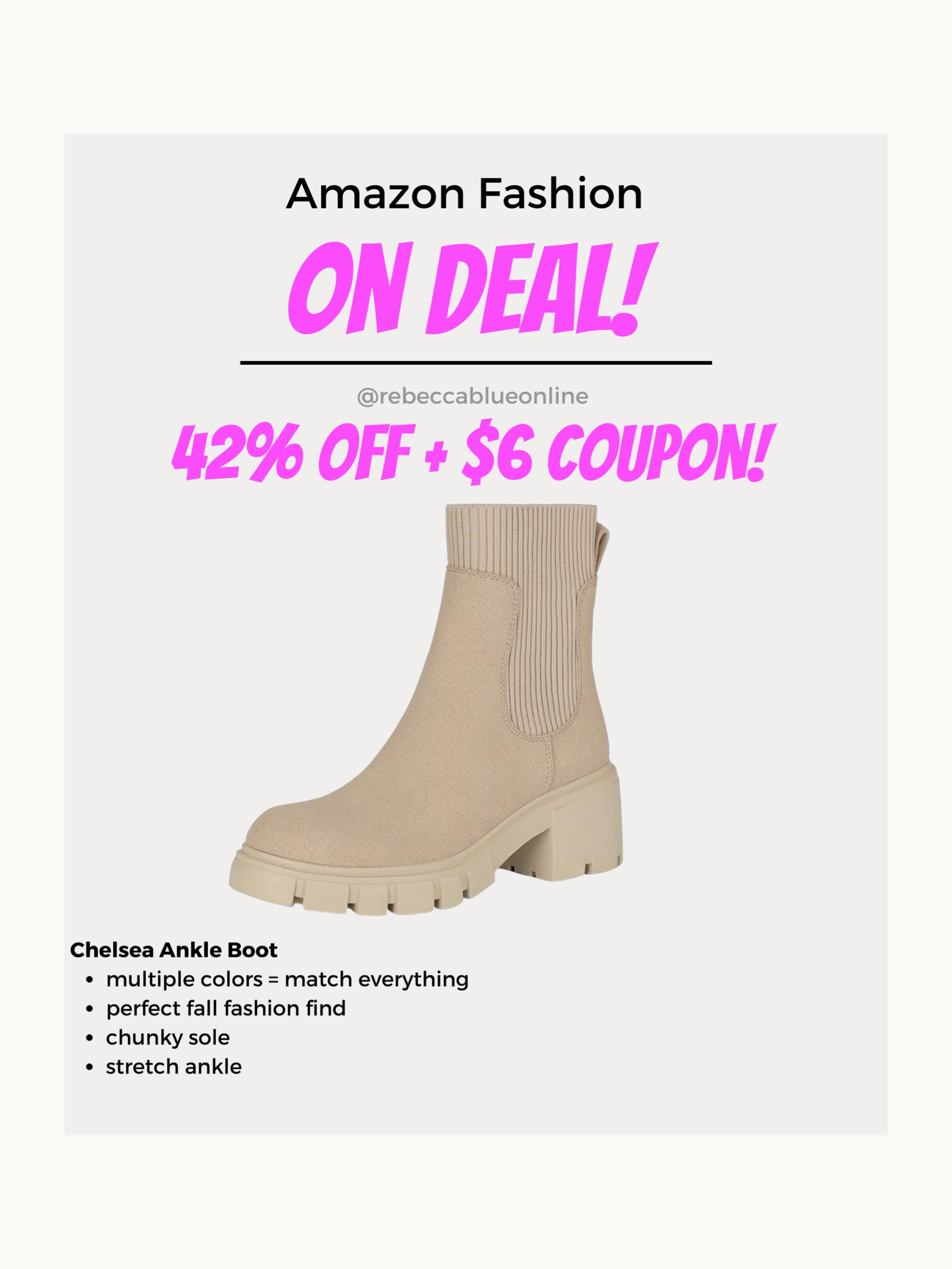Amazon
Fall Outfits
Fall Wedding Guest
Work Outfits
Boots
Fall Boots
Fall
Neutrals
Beige
Nude Boots
Chelsea Boot
Ankle Boot
Chunky Boot

#LTKSale #LTKshoecrush #LTKfindsunder100