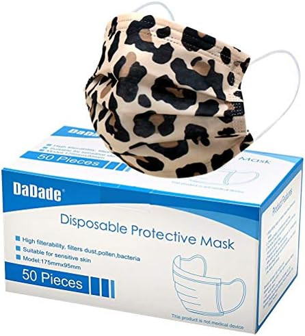 Disposable Face Mask - 50pcs Comfortable Protective Mouth Cover 3-Ply Breathable Anti Dust Filter... | Amazon (US)