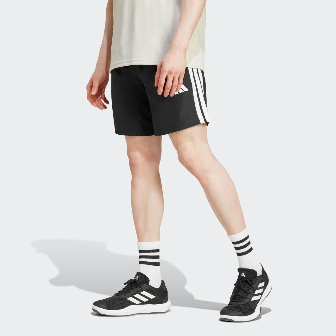 adidas Essentials Training 3-Stripes Woven Shorts Black XS 7"" Mens | adidas (US)