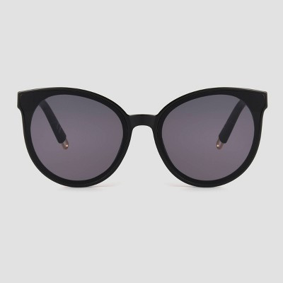 Women's Round Sunglasses - Universal Thread™ Off Black: Scratch-Resistant, UV Protection, Recycled Plastic | Target
