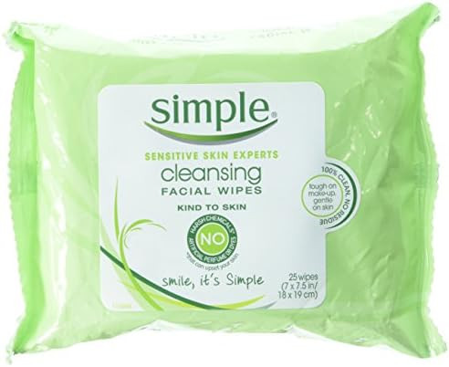 Simple Cleansing Facial Wipes 25 Count (3 Pack) | Amazon (US)