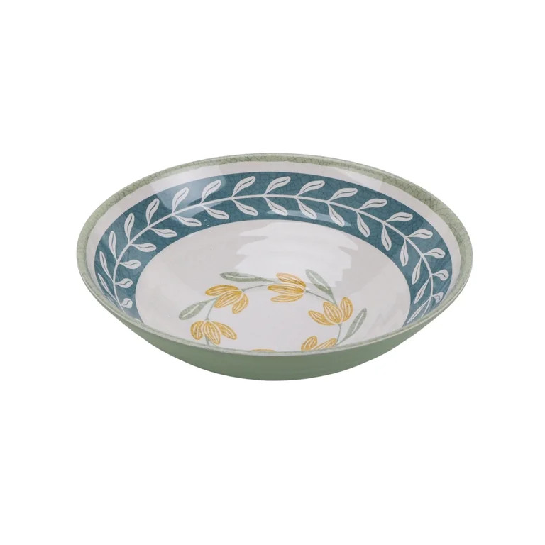 Better Homes and Gardens Bamboo Melamine Floral Serve Bowl | Walmart (US)