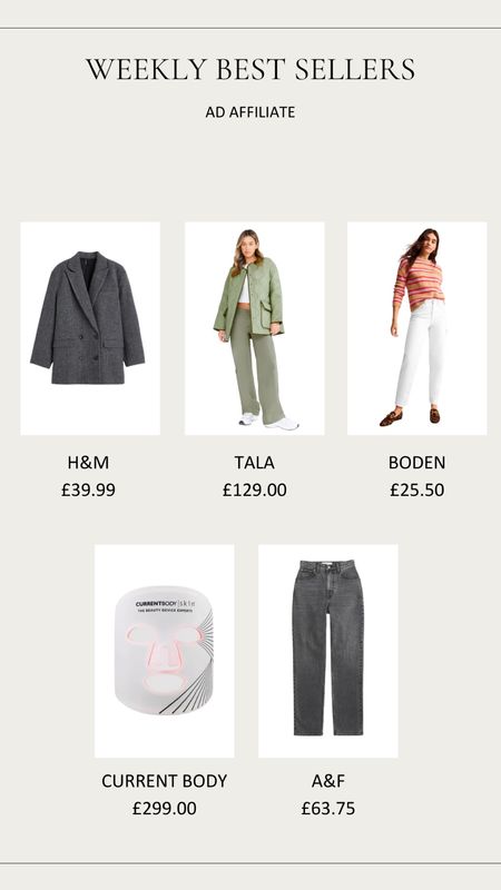 Best Selling on LTK this week - H&M, Tala, Boden, Current Body, A&F
I wear UK 18 or XL in everything 

#LTKstyletip #LTKeurope #LTKSeasonal