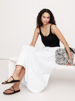 Cotton Poplin Maxi Skirt | Banana Republic (US)