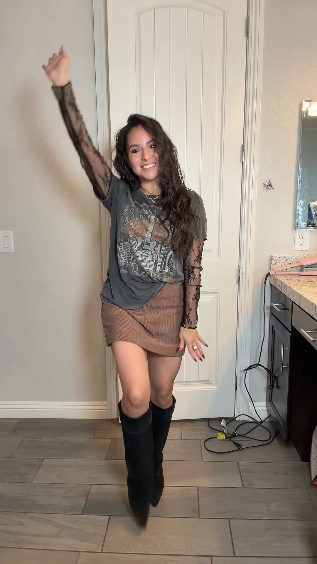 Skirt - Medium 
Lace top -medium 


#LTKgrwm #LTKootd #LTKOver40