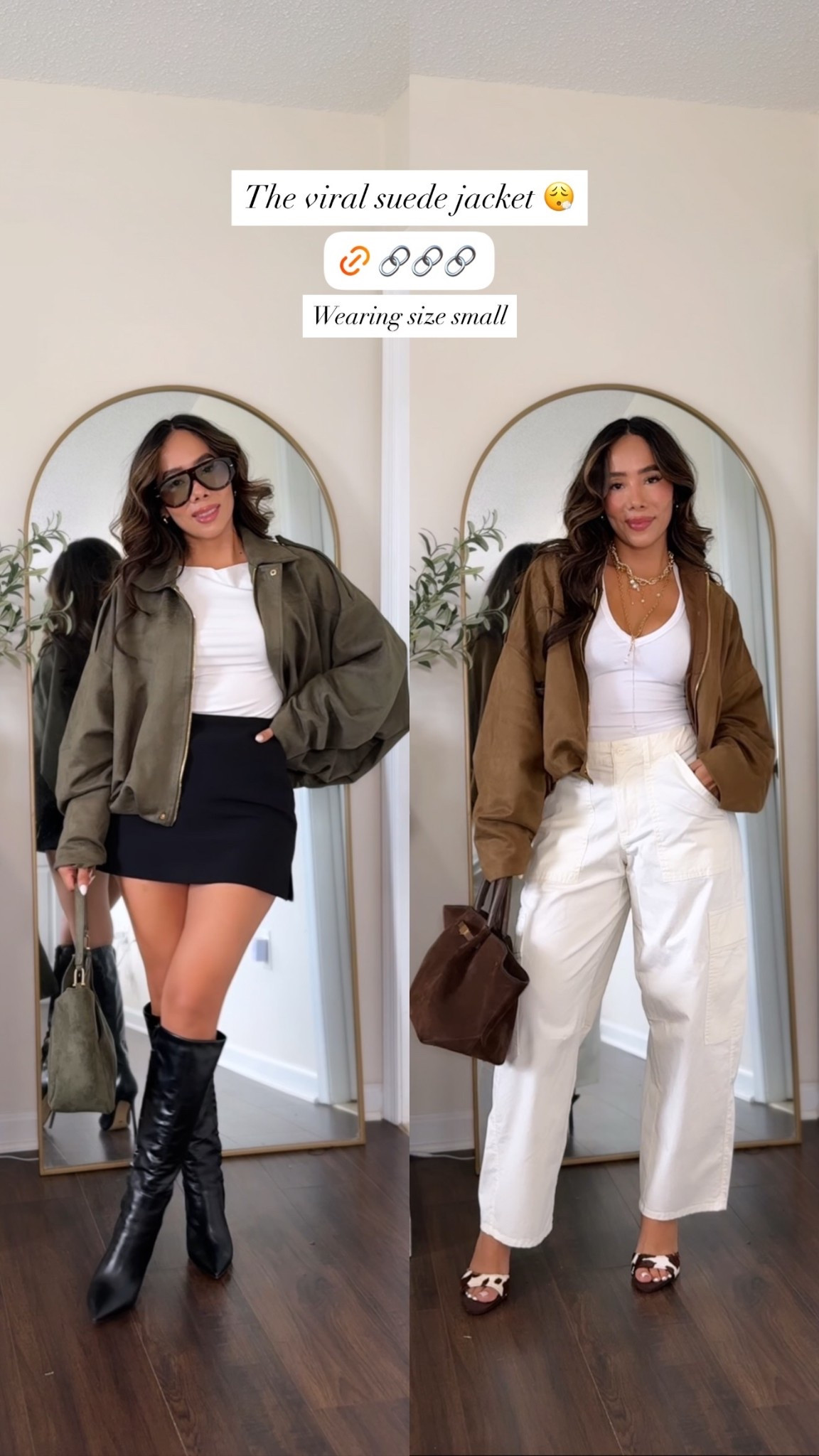 The viral suede jacket 😮‍💨 Wearing size small 

#LTKFindsUnder50 #LTKStyleTip #LTKSeasonal