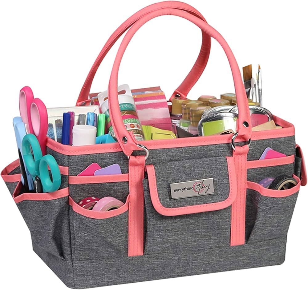Everything Mary Craft Bag Organizer Tote, Coral - Storage Art Caddy for Sewing & Scrapbooking - C... | Amazon (US)