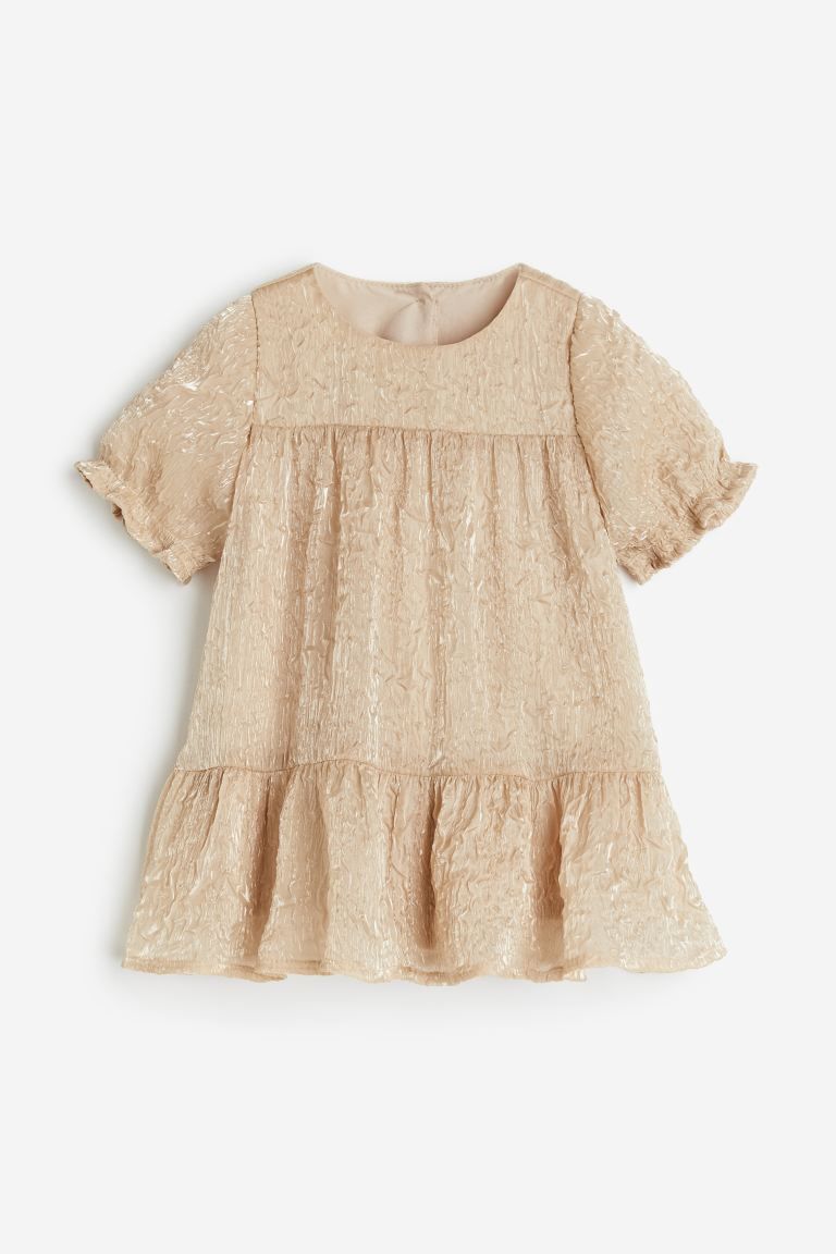 Crinkled Dress - Beige - Kids | H&M US | H&M (US + CA)