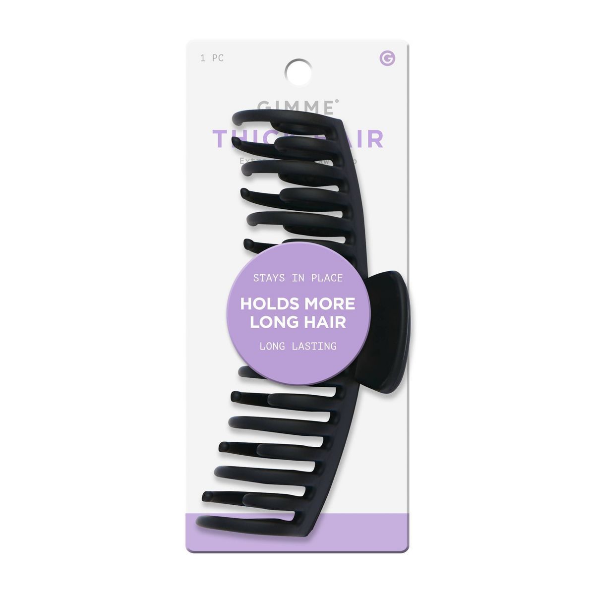 Gimme Beauty Classic 2 Layer Hair Claw Clip - Black | Target