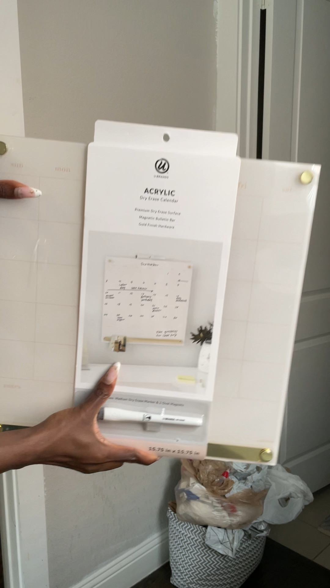 Stay on top of your family’s schedule with this acrylic dry-erase calendar board. #homeorganization #commandcenter #planner 

#LTKKids #LTKHome #LTKFamily