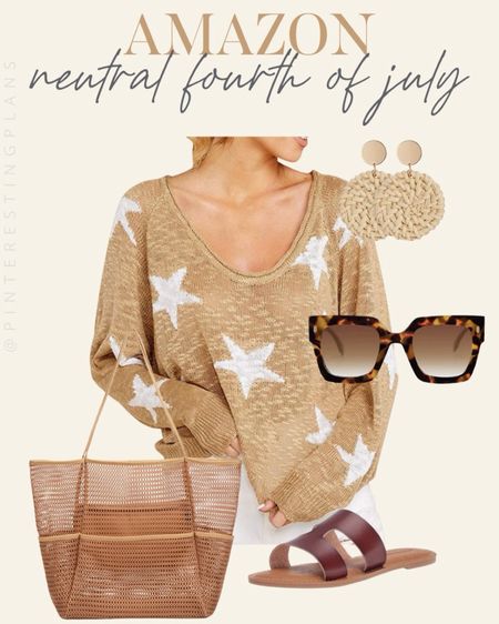 Neutral 4th of July outfit. I have this sweater and it’s great for Memorial Day too! 

#LTKTravel #LTKSeasonal