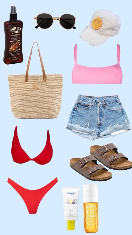 Beach day essentials !! Go shop ✨

Amazon products, Birkenstocks, jean shorts , beach bag, bikini sets , tanning oil, sunglasses 

#LTKSeasonal #LTKtravel #LTKstyletip