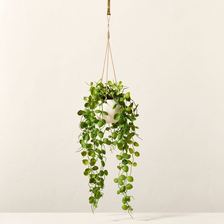 31" Faux Button Fern Hanging Plant - Hearth & Hand™ with Magnolia | Target