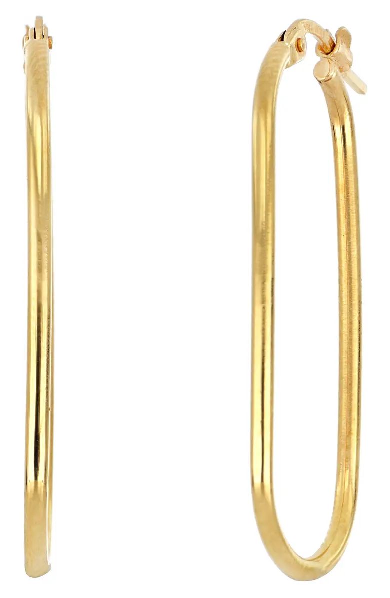 14K Gold Medium Tube Hoop Earrings | Nordstrom | Nordstrom