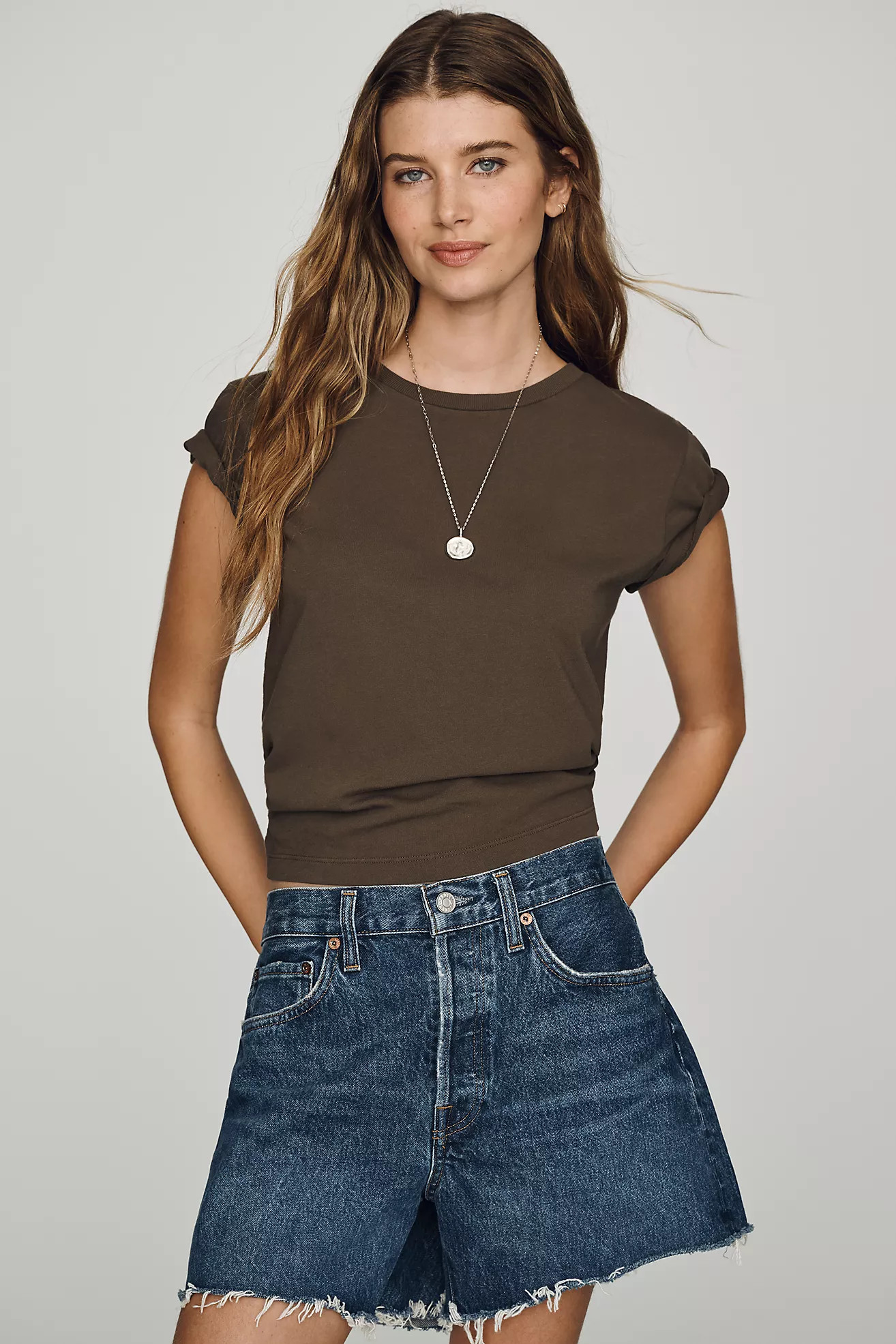 AGOLDE Adine Crop Tee | Anthropologie (US)