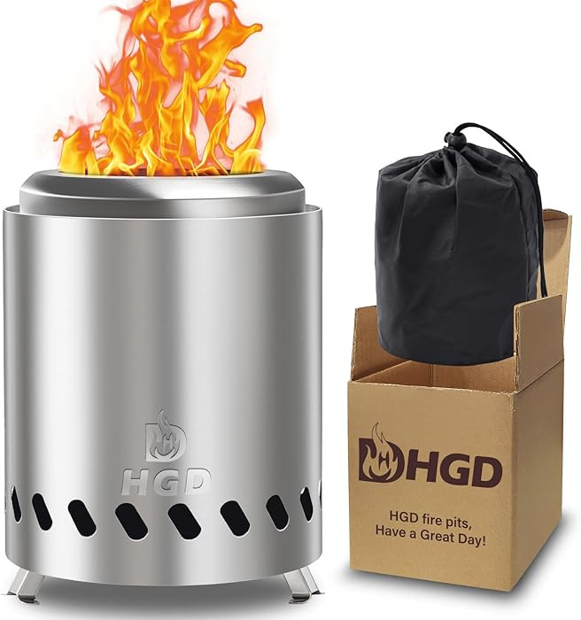HGD Tabletop Fire Pit, Smokeless Firepit Outdoor, Mini Fire Pit for with Carry Bag for Camping Ba... | Amazon (US)