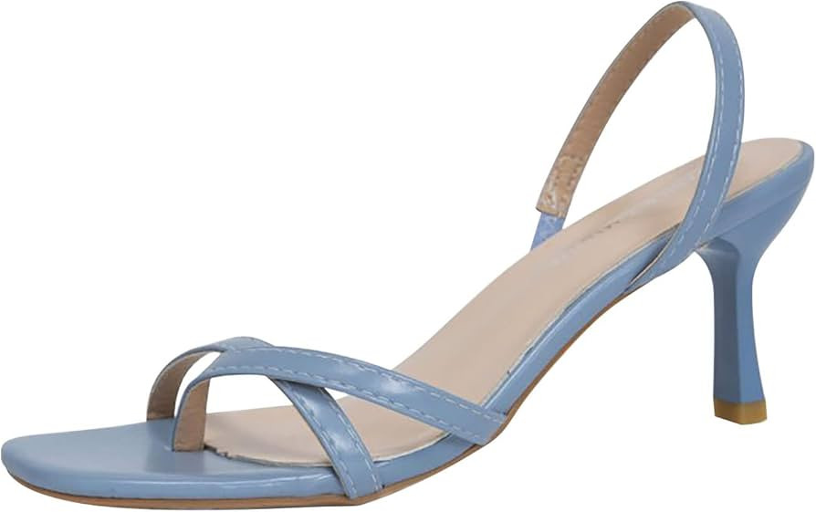 Breathable High Casual Women's Pointed Heels Lace Up Toe Fashion Sandals Women's Sandals Sandals ... | Amazon (US)