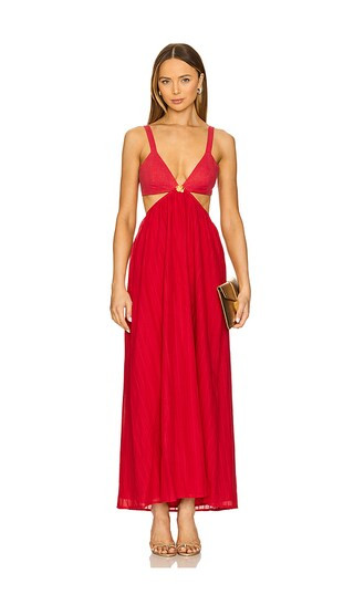 Vix Swimwear Alissa Detail Maxi Dress in Red. - size L | Revolve Clothing (Global)