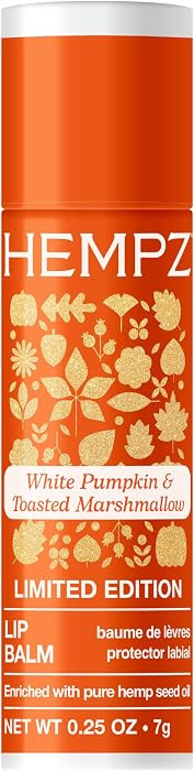 Hempz White Pumpkin & Toasted Marshmallow Flavored Lip Balm, 0.25 oz | Amazon (US)