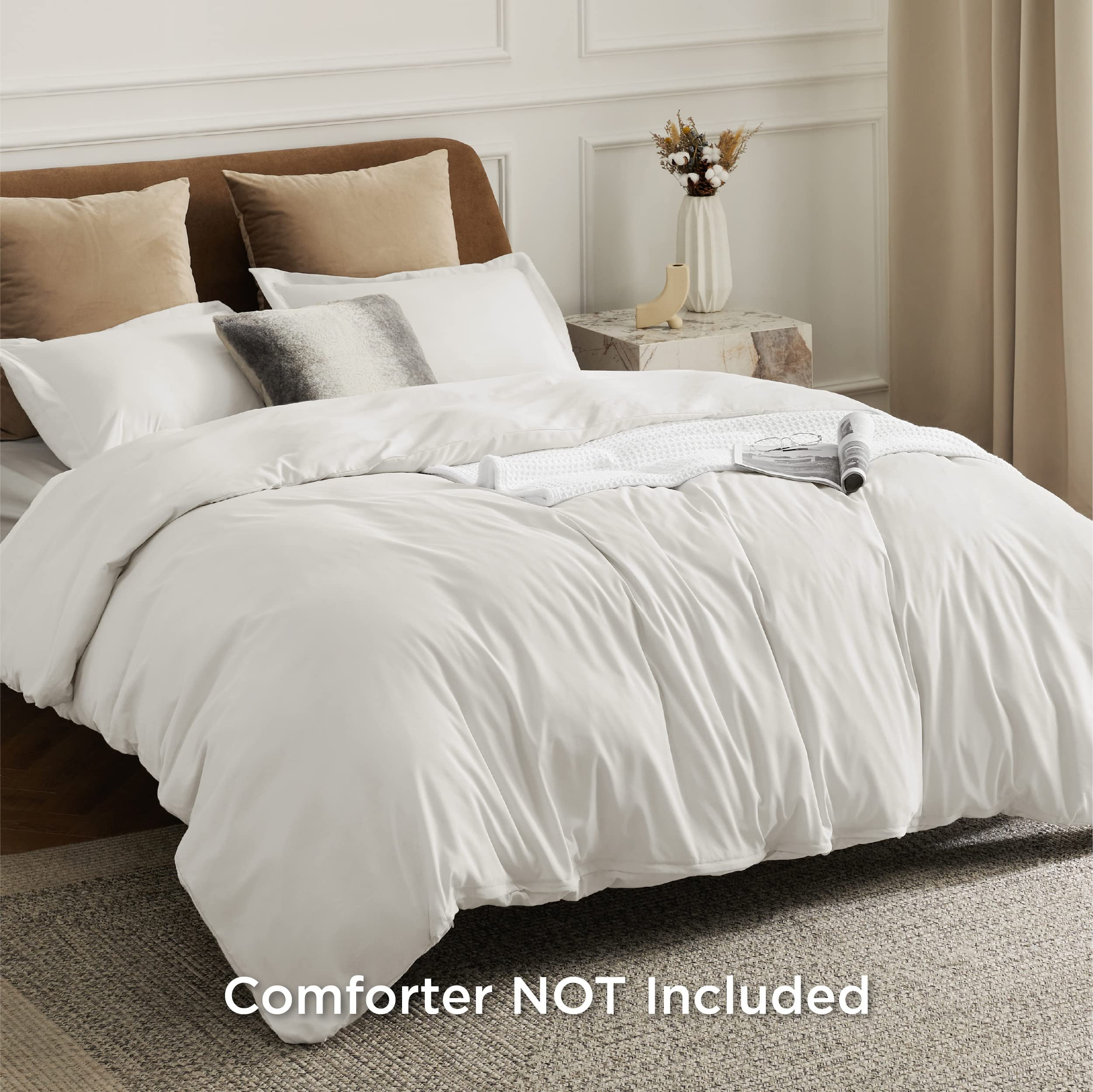 Bedsure Duvet Cover Queen Size - Soft Double Brushed Bedding Set for Kids & Adults, Zipper Closur... | Amazon (US)
