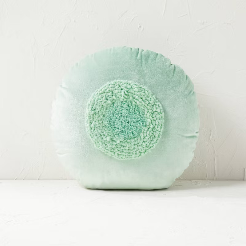 Tufted Center Velvet Round Throw Pillow - Opalhouse™ designed with Jungalow™ | Target