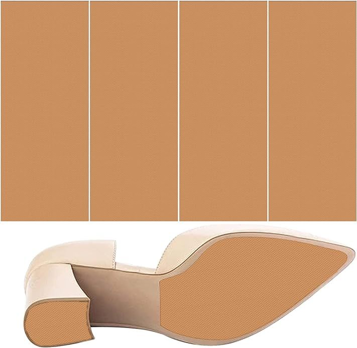 Aulock 4 Pcs 10.2" × 3.9" Shoe Sole Protectors- Self Adhesive Rubber Shoe Bottom Grip Pads Non-S... | Amazon (US)