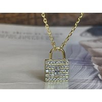 Lock Gold Necklace, Padlock Necklace, Gold Padlock Necklace, Lock Jewelry | Etsy (US)