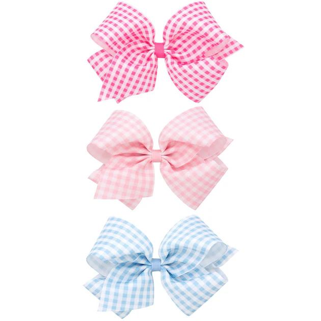 Gingham Printed Grosgrain Bow | Classic Whimsy