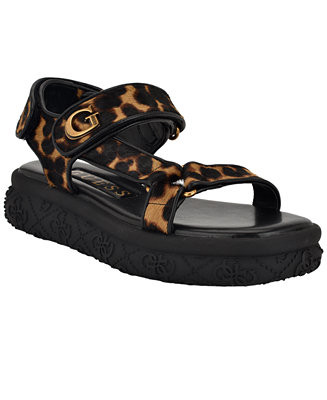 GUESS Women's Lanara Strappy Sport Quattro G Platform Footbed Sandals - Macy's | Macy's