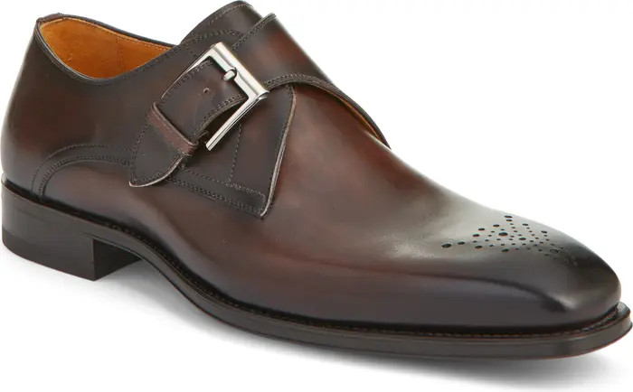Magnanni Marco II Perforated Toe Monk Shoe (Men) | Nordstrom | Nordstrom