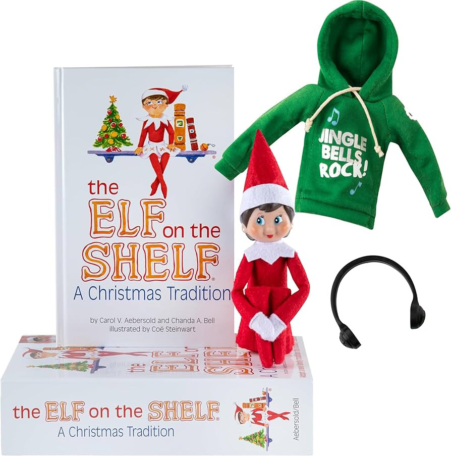 Elf On The Shelf Girl with Jingle Jam Hoodie Set - Blue Eyed Girl Elf Doll with Book and Hoodie w... | Amazon (US)