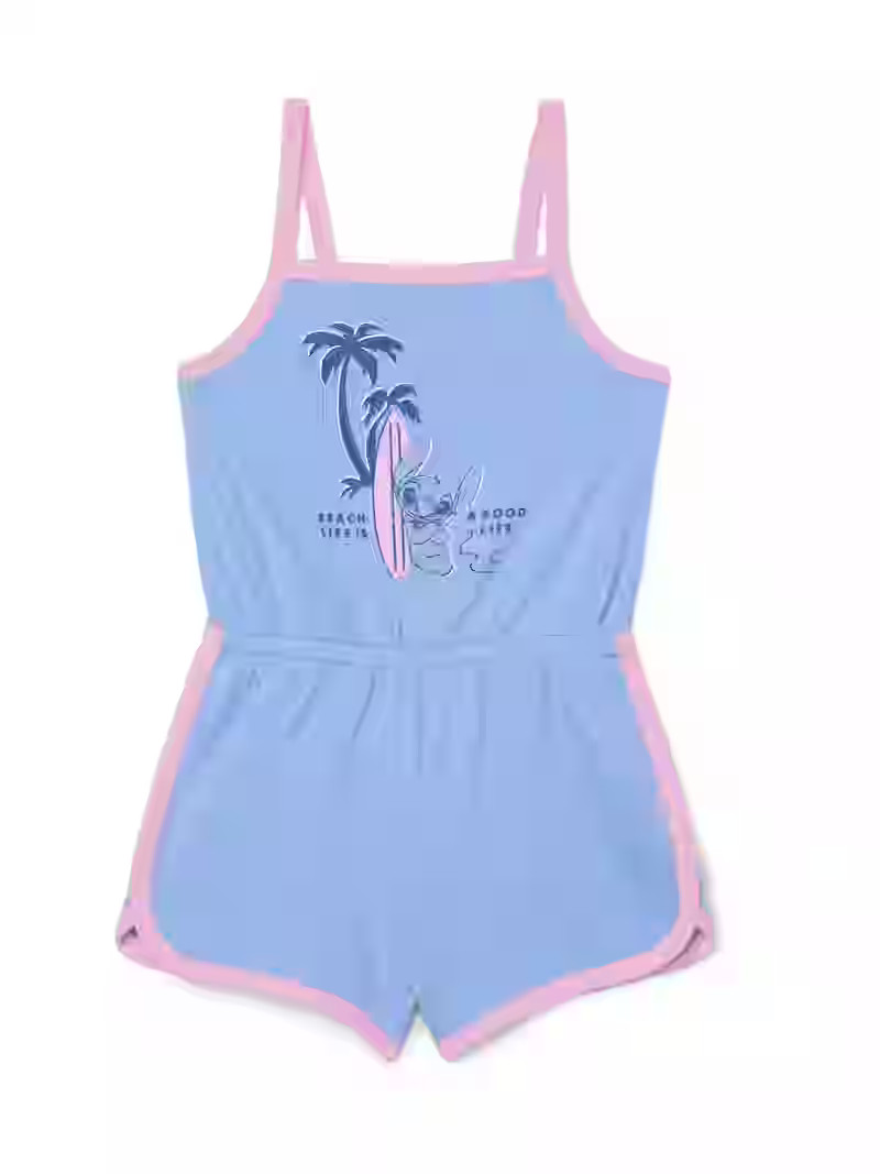 Stitch Toddler Girls Sleeveless Graphic Romper, Sizes 12M-3T | Walmart (US)