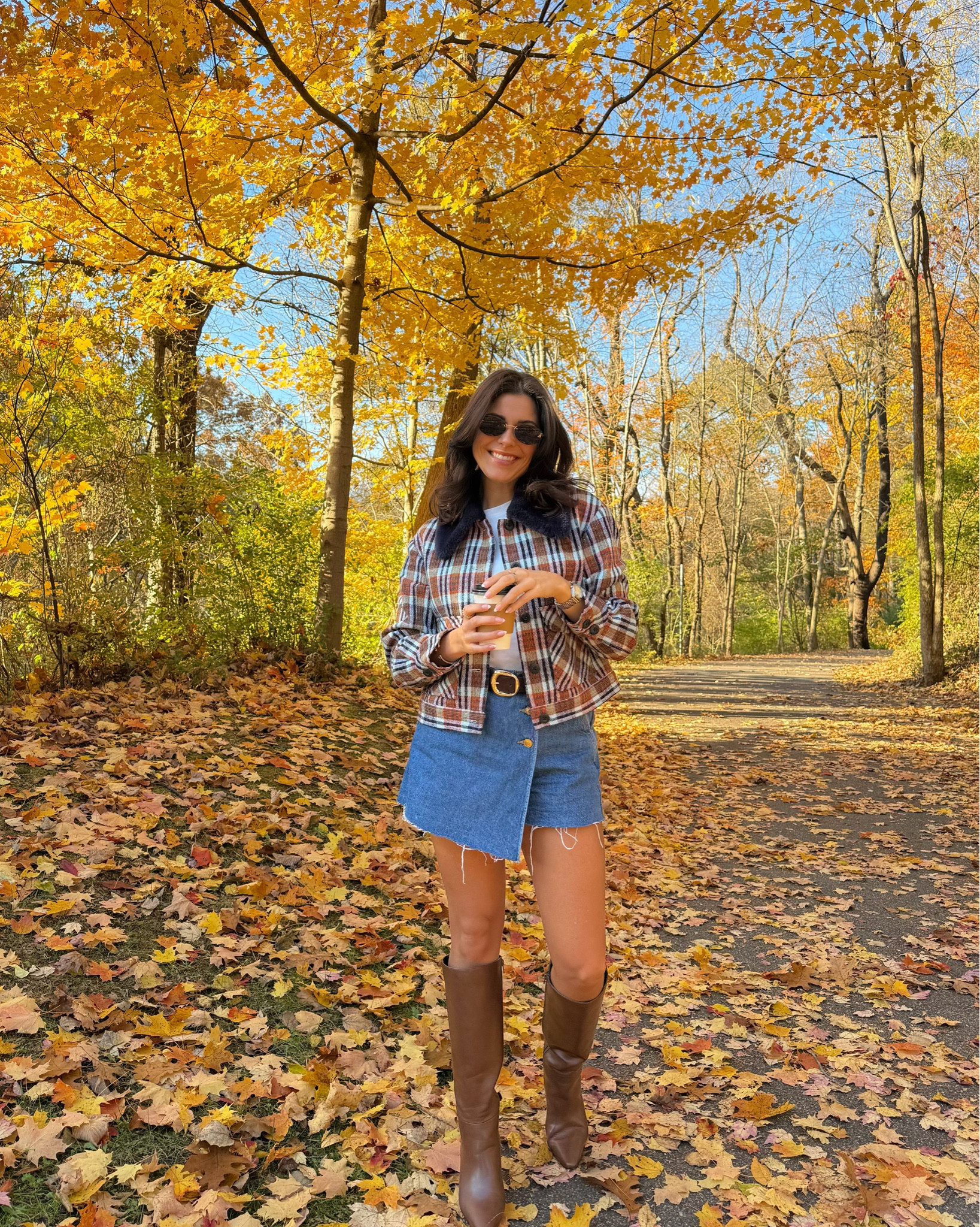 Autumn attire 🍂👢☕️🪵

Skirt is Zara
White tee is Fehrnvi
Jacket is Maeve-Anthro
Boots are DSW - Mix No. 6
Sunnies are Fendi
Tights are Calzedonia

Anthropologie, Maeve, Nuuly, denim skirt, jacket, boots, sunglasses, Fall style, leopard print pants, blazer, burgundy bag, red flats, Apple orchard outfit, barrel jeans, suede bag, Matching set, waistcoat, workwear, houndstooth, Denim jacket, denim skirt, jeanerica, Fall, quilted coat, belt, Michael kors jacket, polo hat, baseball hat, belt, Ralph Lauren, vest, Thanksgiving outfit, men’s fashion, cardigan, jeans, denim, vans, Fall fashion, style, thanksgiving, outfit inspo, trendy, Tory Burch, turtleneck, ribbed top, long sleeve top, leather pants, tan pants, brown pants, straight pants, revolve, Bardot, gap, lulus, neiman Marcus, Nordstrom, earrings, hoops, ring, belt, lipstick, makeup, charlotte tilbury, commando, j.crew, express, old navy, Anthropologie, madewell, tuckernuck, coach, Ralph Lauren, dinner, Sunday, Abercrombie and fitch, brunch, holiday style, classy, classic, trendy, new arrivals, under 200, under 100, under 50, cyber week, sale alert, holiday outfit, leather pants, plaid blazer, booties, madewell, j.crew, revolve, Amazon, Sam Edelman, old navy, Anthropologie, Nordstrom rack, Talbots, Allegra James, bodysuit, thanksgiving, Black Friday, sale, sweet Caroline collection

#LTKstyletip 

#LTKSeasonal #LTKStyleTip #LTKFindsUnder100
