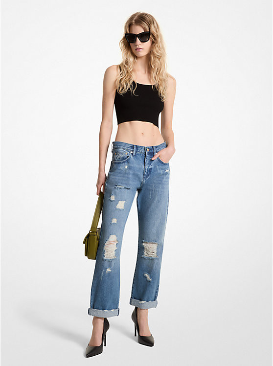 Distressed Denim Jeans | Michael Kors US