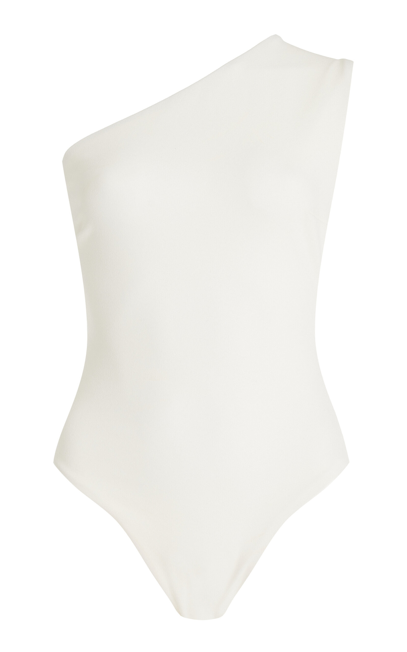 Haight - Luisa One-Shoulder Crepe Swimsuit - White - S - Moda Operandi | Moda Operandi (Global)