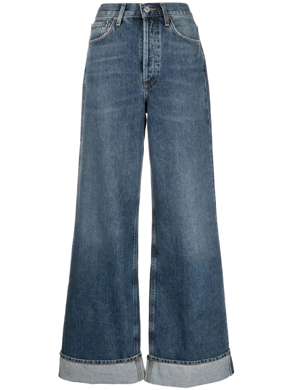 Dame wide-leg organic-cotton jeans | Farfetch Global