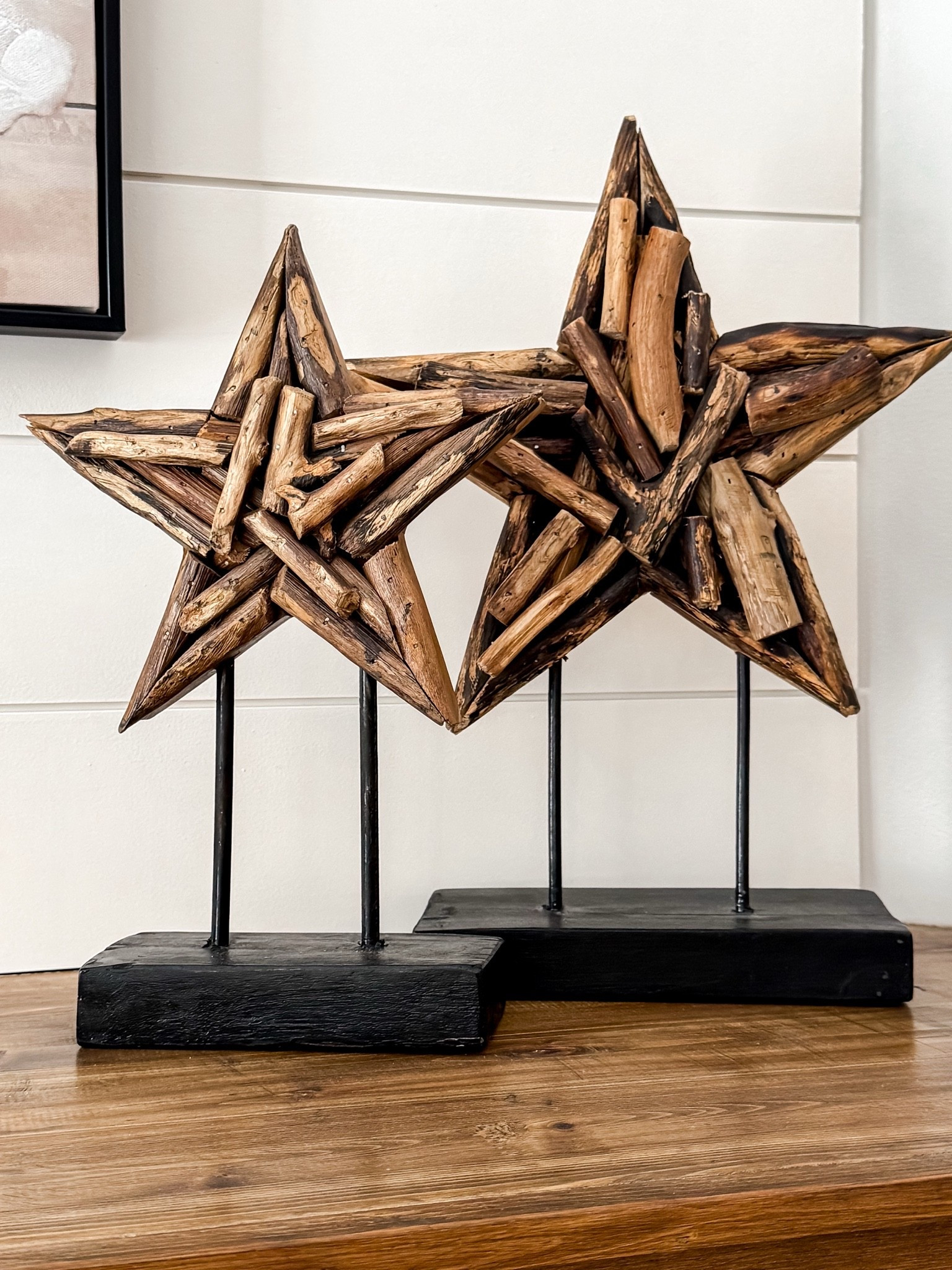 These rustic wooden stars are giving cozy cabin meets modern farmhouse in the BEST way. The perfect statement decor piece for shelves, entry tables, mantels, or styled built-ins! I’m obsessed with the natural reclaimed wood look mixed with the bold black stands — they add so much texture, warmth, and designer charm to any space. These are the kind of decor pieces that instantly make your home feel curated and high-end without trying too hard.

#ModernFarmhouse #RusticDecor #NeutralHomeDecor #ShelfStyling #HomeDecorFinds #FarmhouseStyle #CozyHome #RusticCharm #DesignerDupes #LivingRoomDecor #MantelDecor #WoodDecor #HomeStyling #TargetStyle #AmazonHomeFinds #InteriorInspo #NeutralAesthetic #DecorInspo #HomeInspo #LTKHome

modern farmhouse decor • rustic star decor • wooden star sculpture • neutral home accessories • farmhouse shelf decor • rustic living room decor • reclaimed wood decor • cozy home styling • black and wood decor • entryway decor ideas • shelf styling decor • mantel decor inspiration • neutral aesthetic decor • farmhouse centerpiece • rustic chic home decor • designer inspired home decor